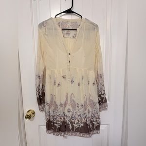 Free People Long Sleeve Boho Dress
